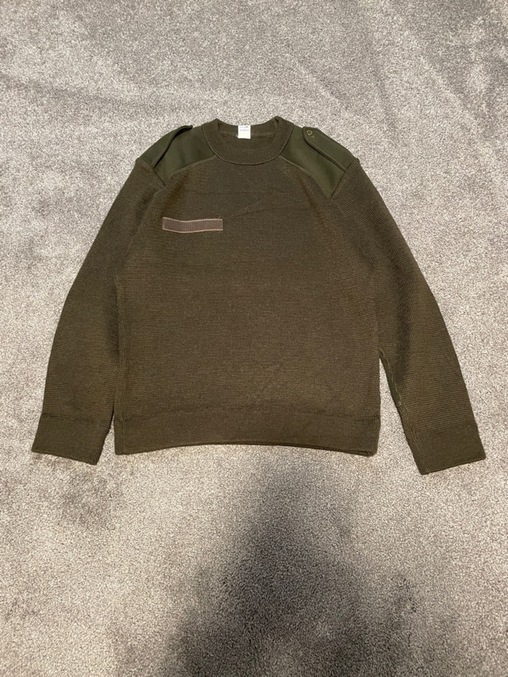 VINTAGE France Military GILLES Olive Green Knit Sweater